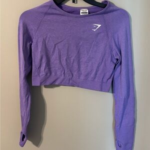 Gymshark Purple Cropped Long Sleeve